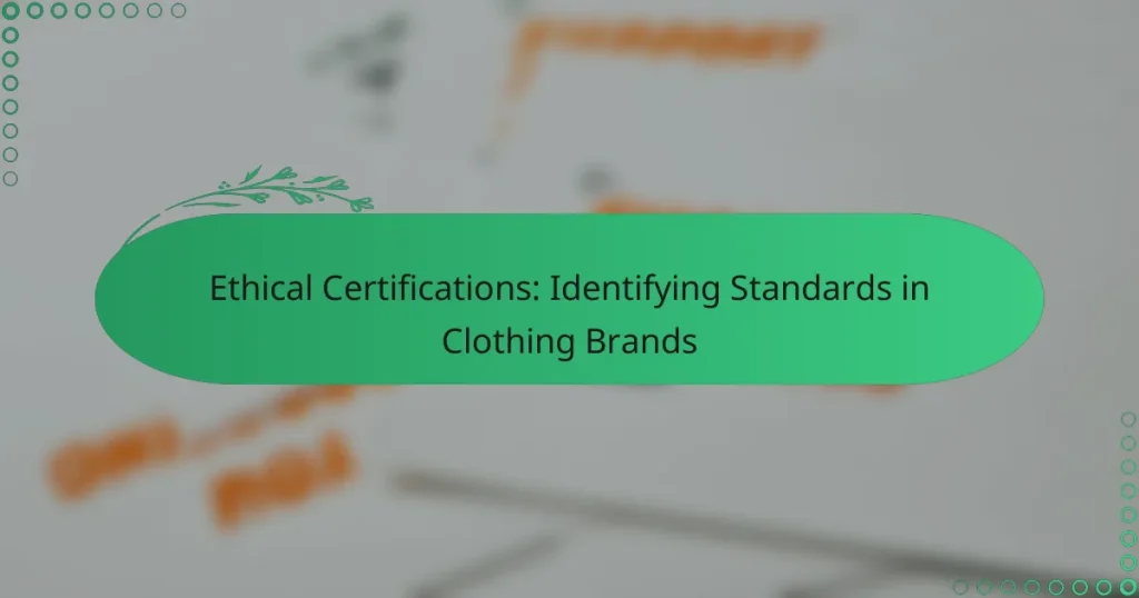 Ethical Certifications: Identifying Standards in Clothing Brands