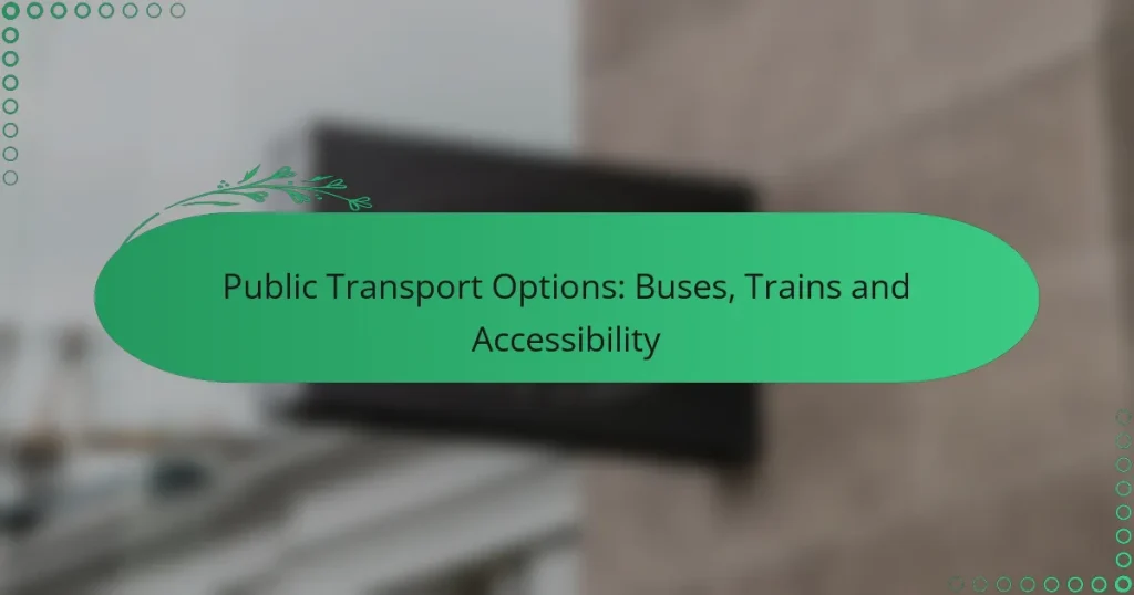 Opciones de Transporte Público: Buses, Trains y Accesibilidad