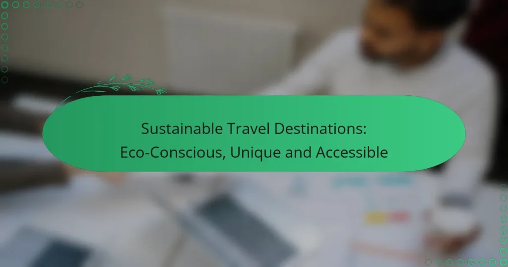 Destinos de Viaje Sostenibles: Eco-Conscientes, Únicos y Accesibles